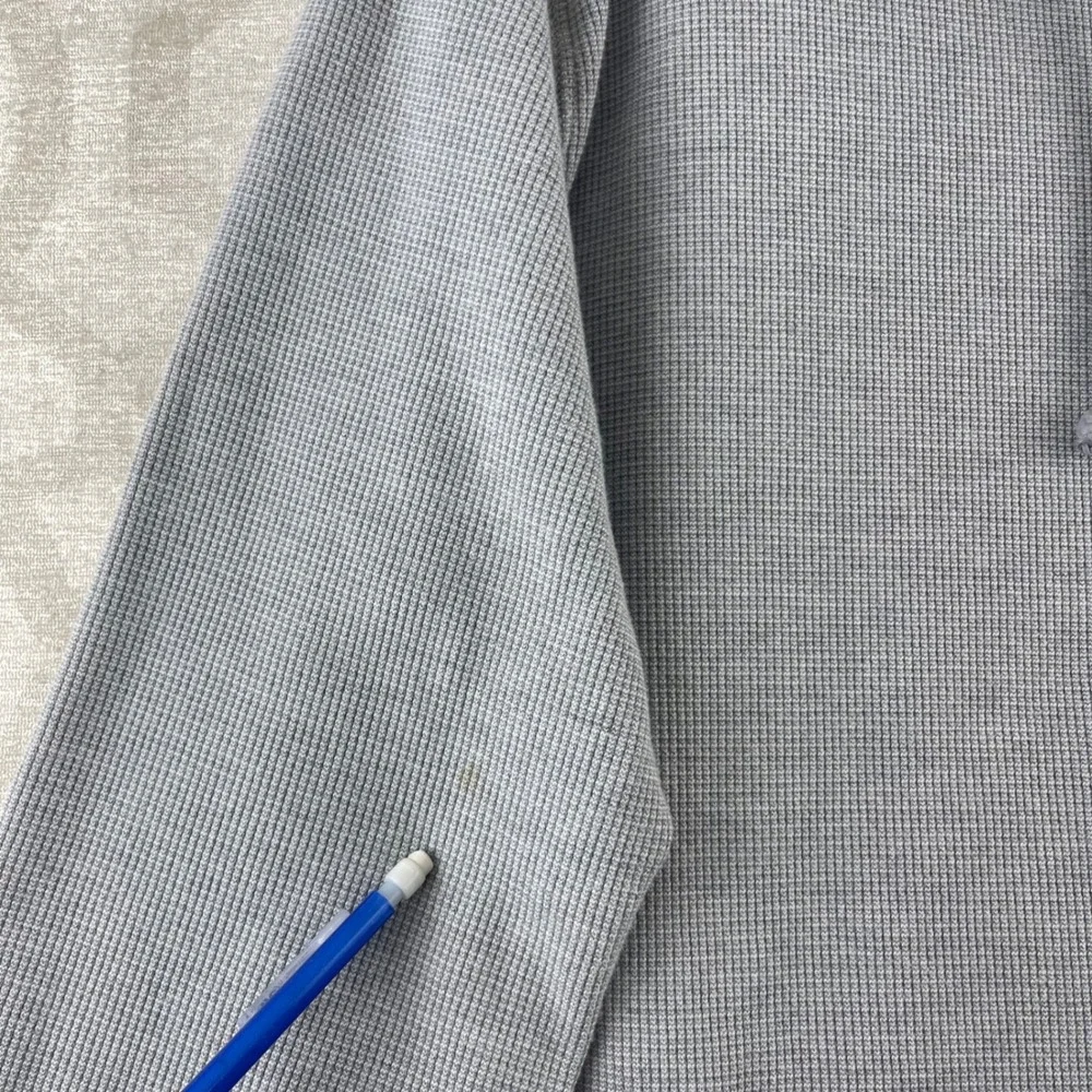 The North Face Mens‎ Gray Waffle Knit Thermal Hoodie Kangaroo Pocket Large